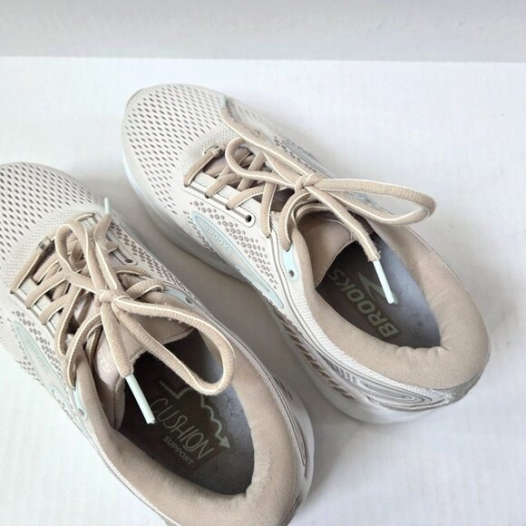 Brooks Ariel GTS 23 Shoes Womens 7 Wide Grey White Sand Running Sneakers - Picture 12 of 12